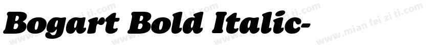 Bogart Bold Italic字体转换